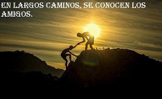 En largos caminos, se conocen los amigos.