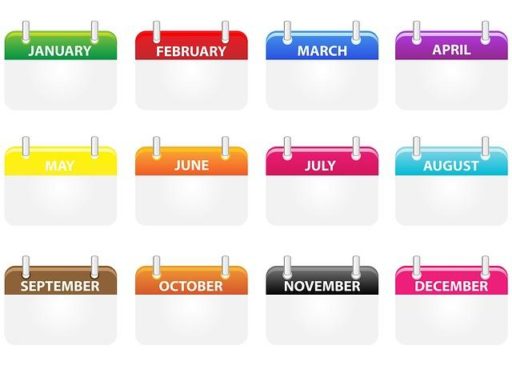 meses del año, calendario