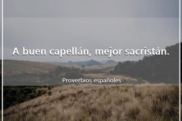 A buen capellán, mejor sacristán.
