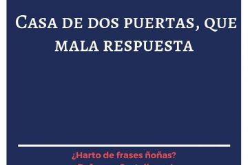 A palabras torcidas, respuesta derecha.