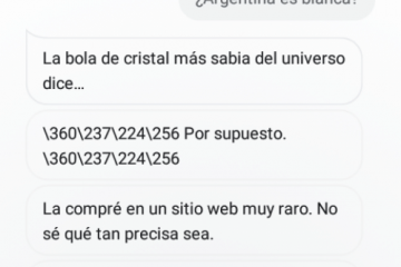 A tal pregunta, tal respuesta.