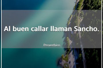 Al buen callar llaman Sancho.