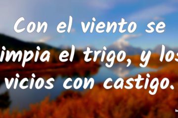 Con viento se limpia el trigo, y los vicios, con castigo.