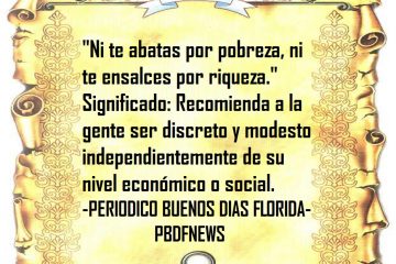 Ni te abatas por pobreza, ni te ensalces por riqueza.