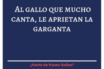 Oye cantar, y no sabe en qué muladar.