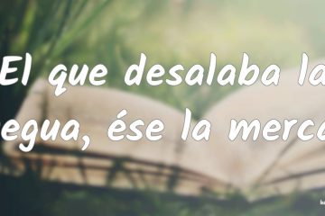 Que desalaba la yegua, ése la merca, (El)