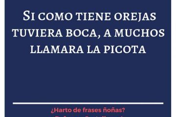 Si como tiene orejas tuviera boca, a muchos llamara la picota.