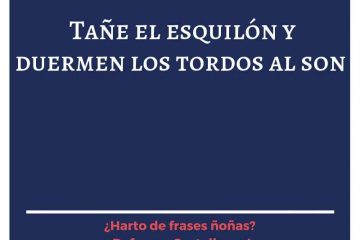 Tañe el esquilón y duermen los tordos al son.