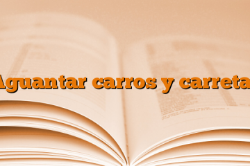 Aguantar carros y carretas