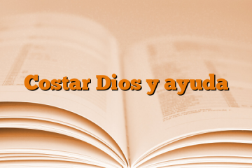 Costar Dios y ayuda