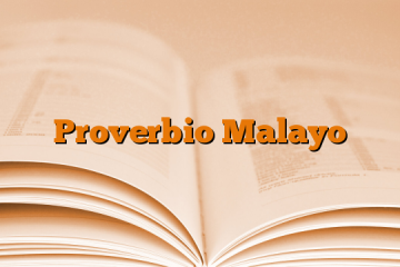 Proverbio Malayo