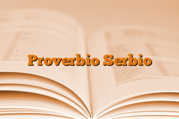 Proverbio Serbio