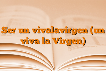 Ser un vivalavirgen (un viva la Virgen)