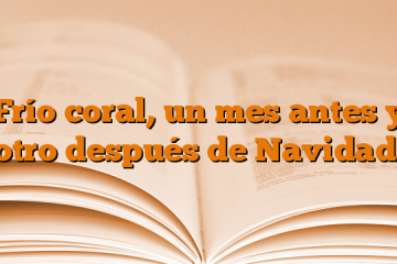 Frío coral, un mes antes y otro después de Navidad.